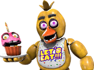 Chica's official render seen in the website after pre-registering.