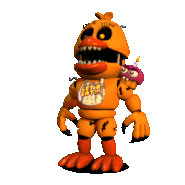 Nightmare Chica attacking, animated.
