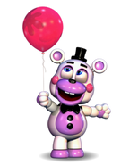 Helpy al final del minijuego (tras pulsar la tecla "Espacio").