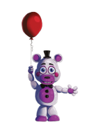 Helpy carrying a Balloon.