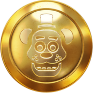 Render of Freddy's face on a Faz-Token.