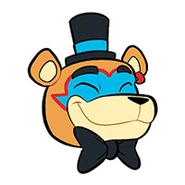 A sticker of Glamrock Freddy's head.