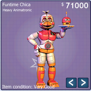 Funtime Chica en el catálogo.