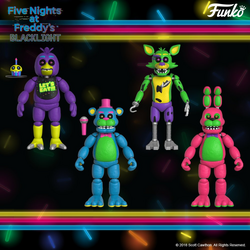  Funko FNAF Spring Pastel Colorway Plush Set of 5 - Cupcake,  Foxy, Freddy Blue and Freddy Pink, Foxy Blue and Foxy Purple : Toys & Games