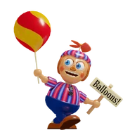 Una de las posibles poses de Balloon Boy al espiar al jugador