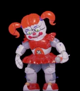 FNaF AR - Circus Baby - CPU Revive.gif (841 kB) Animación de Circus Baby al salir del menú de CPU.