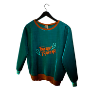 Sweater with Freddy's name.