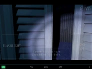 The Closet in mobile, with the flashlight on.