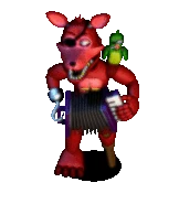 Rockstar Foxy al ser puesto en el escenario.