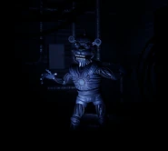 A closeup of the Breaker Room: Hard Reset level, featuring Yenndo.