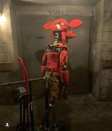 Foxy set up for a scene.