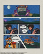 Glamrock Freddy shuts down upon running out of power.