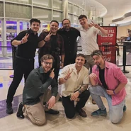 A photo of Kellen with Scott Cawthon, FuhNaff, FusionZGamer, Dawko, Rexter, Razz.