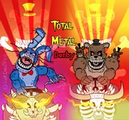 Artwork for the unused Total Metal Derby arcade cabinet.