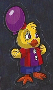 Artwork of Balloon Chica seen in the Five Nights at Freddy's Stickerpedia book.