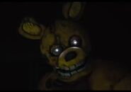 Close-up view of the Yellow Rabbit entering the main room.