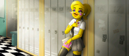 Toy Chica in the corridor of the Toy Chica: The High School Years cutscene.