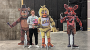 A Chica and Mr. Cupcake cutout.