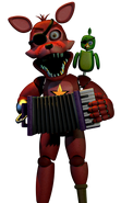 Rockstar Foxy, standing in the Office.