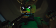 The Yellow Rabbit wiping his knife.