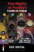 The Portuguese cover featuring all four featured book covers in fourths.