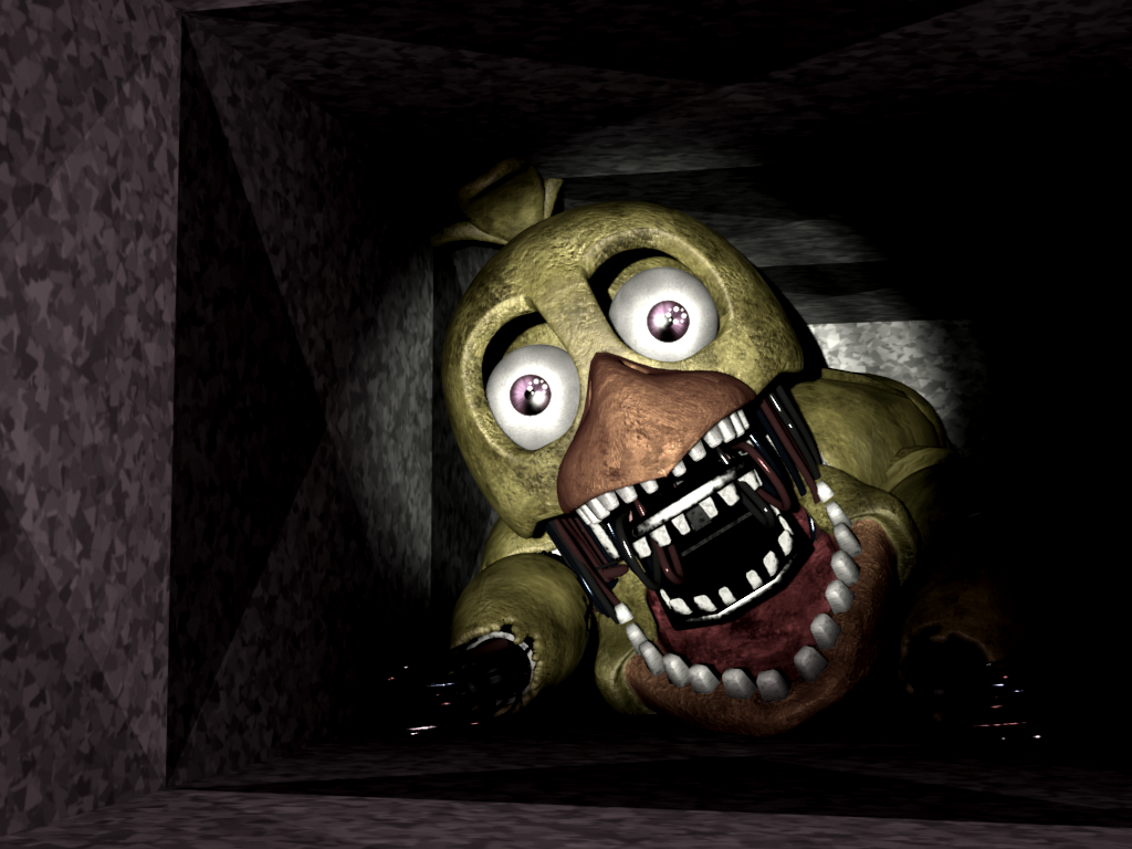 Alfathyrio on Game Jolt: Withered Freddy and Chica in the right corner of  FNAF 1.