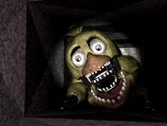 Withered Chica in the Right Air Vent.