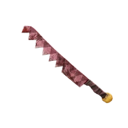 "Serrated Party Knife" weapon cosmetic icon. The blade was something to behold. And he knew many would in their final moments.