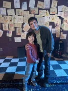 FNaFMovie BTS Lucas and Josh.jpg (620 KB) Lucas and Josh in their characters outfits.