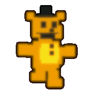Freddy's sprite from the first minigame walking to the right, animated.