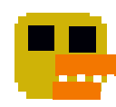 Chica's head in the minigame, "Give Gifts, Give Life".