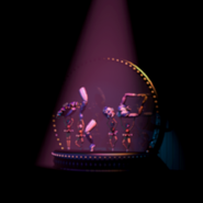 Ballora's body parts being held by the Minireenas in the Ballora Gallery.