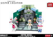 Control Module with Ballora, Bidybab and Funtime Foxy in McFarlane construction set.