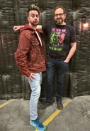 Razz and Scott Cawthon at the set of the second film.