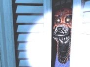 Screamer de Nightmare Foxy al abrir por primera vez en la noche el armario.