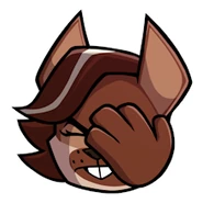 Facepalm Saffron sticker.