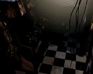 Springtrap on second position, lights off.