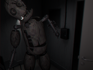Withered Blank staring at the camera