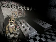 Party Room 1, with Toy Chica about to enter the vent.