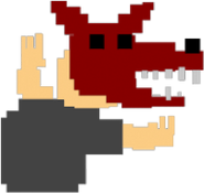 Foxy's mask being worn by the Older Brother in the minigames.