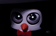 The Penguin as seen under the desk.