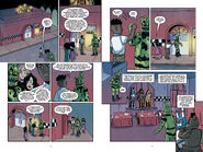 A preview page for Pressure in the canceled Tales from the Pizzaplex Graphic Novel Collection Vol. 2, featuring Freddy on stage with Bonnie and Chica.