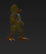 Chica turning to the player if the door is open, animated.