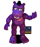 Mr. Hippo on stage, animated.