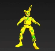 Early Glitchtrap jumpscare animation meant for the merge ending.