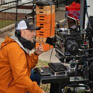 Photos of crew on set.