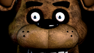 Freddy with human eyes, from the Hallucinations. Note the faint blood vessels in the eyes.