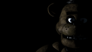 Primera posición de Freddy Fazbear en el menú principal.