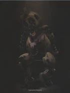 The highly damaged Chica image in the Survival Logbook.