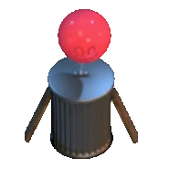 Mr. Can-Do on stage, animated.